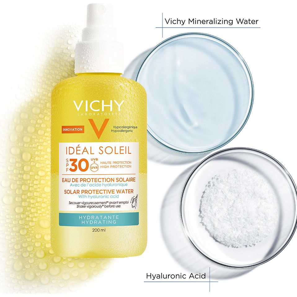 Vichy Capital Soleil Hydrating Αδιάβροχη Αντηλιακή Λοσιόν για το Σώμα SPF30 σε Spray 200ml
