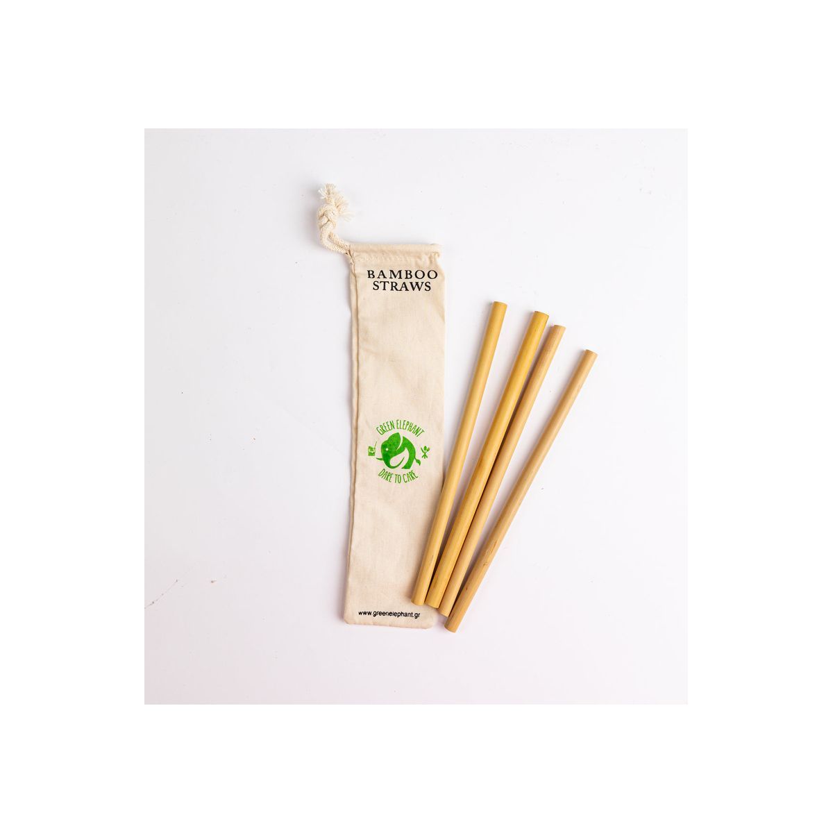 The Humble Co. Καλαμάκια Μπαμπού Καφέ με Βουρτσάκι 4τμχ