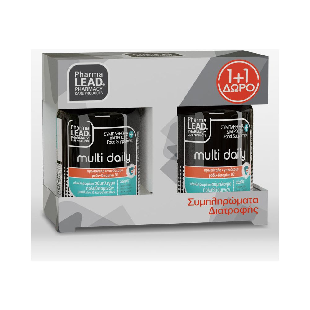 Pharmalead Multi Daily Βιταμίνη για Ενέργεια & Ενίσχυση του Ανοσοποιητικού Ρόδι 2 x 30 μαλακές κάψουλες