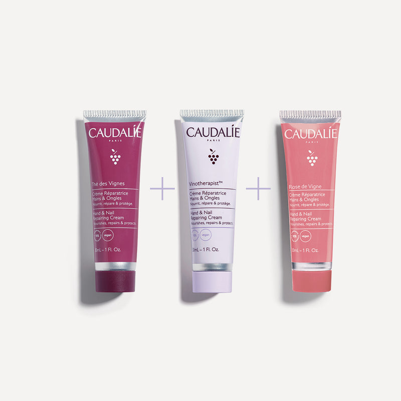 Caudalie Hand Cream Trio Moisturizing Care Set 3pcs