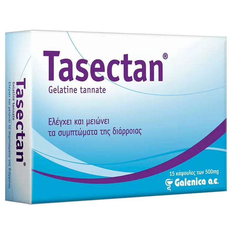 Galenica Tasectan 500mg για τη Διάρροια & τη Φυσιολογική Λειτουργία του Εντέρου, 15caps
