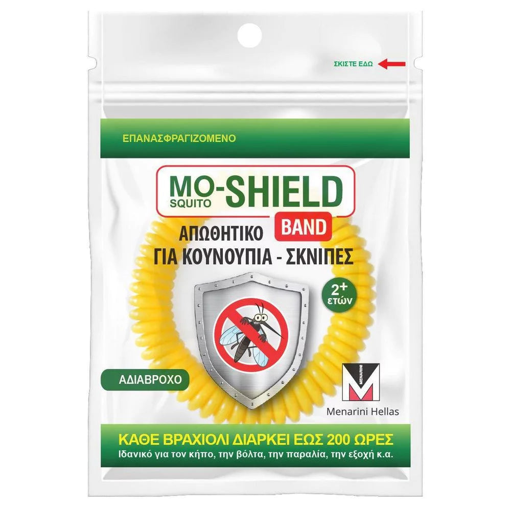 Menarini Mo Shield Αντικουνουπικό Βραχιόλι Κίτρινο, 1τμχ