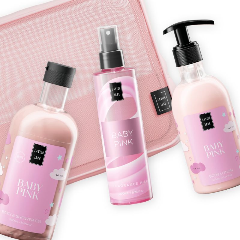 Lavish Care Baby Pink Σετ Περιποίησης Σώματος με Νεσεσέρ
