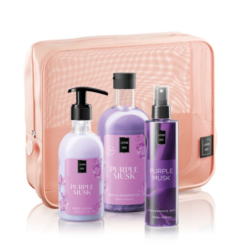 Purple Musk - Body Care Bag Set
