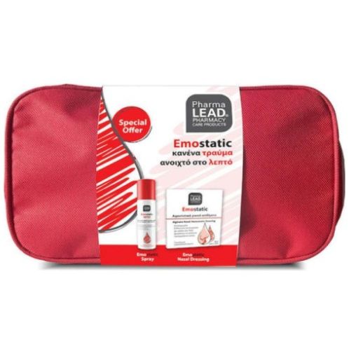 Pharmalead Promo Emostatic Duo First Aid Kit Αιμοστατικό Spray 60ml & Αιμοστατικά Ρινικά Επιθέματα 2 Τεμάχια