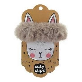 Fluffy Bunny No 4 Children's Scrunchy in Beige Color 1pc