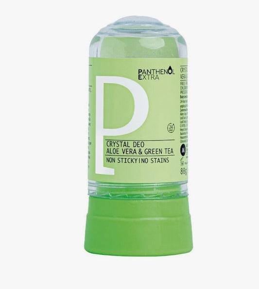 Panthenol Extra Aloe Vera & Green Tea Crystal Deo Αποσμητικό Roll-On με Αλόη & Πράσινο Τσάι, 80g