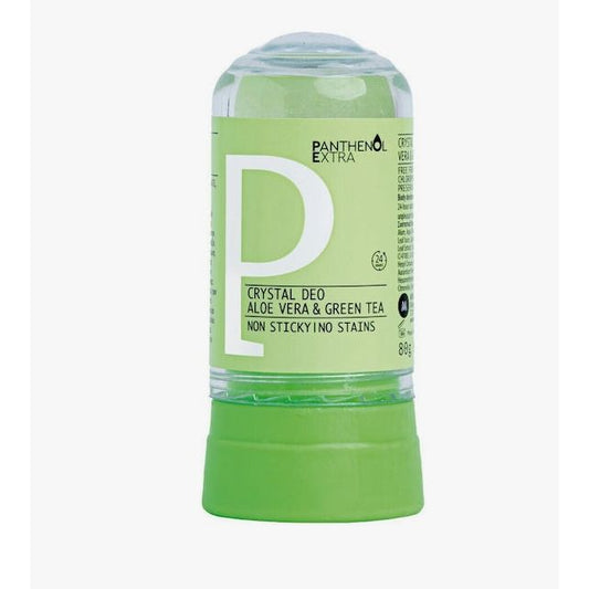 Panthenol Extra Aloe Vera & Green Tea Crystal Deo Αποσμητικό Roll-On με Αλόη & Πράσινο Τσάι, 80g