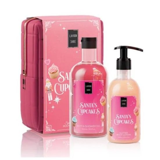 Lavish Care Santa’s Cupcakes Christmas Set Αφρόλουτρο 500ml & Κρέμα Σώματος 300ml, 1σετ