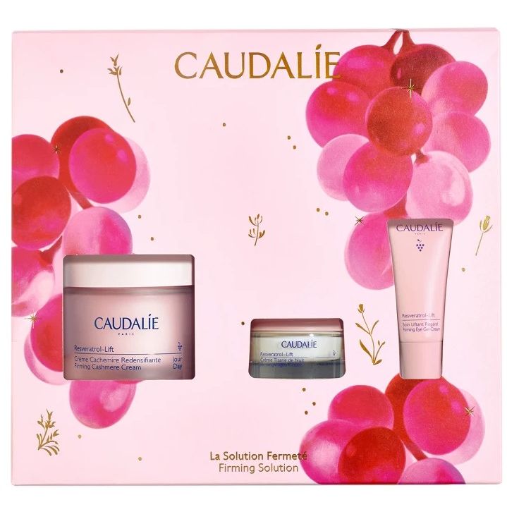 Caudalie Set Resveratrol Firming Cashmere Cream 50ml & Resveratrol Firming Night Cream 15ml & Firming Cashmere Eye Gel Cream 5ml