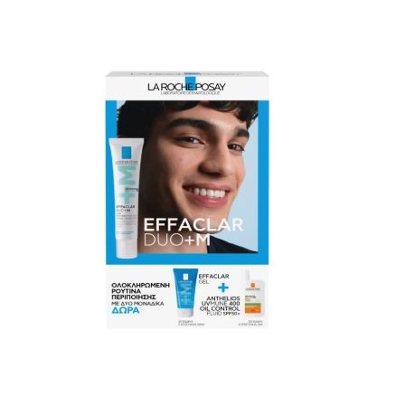 La Roche Posay Promo με Effaclar Duo+M Επανορθωτική Κρέμα κατά των Ατελειών, 40ml & Δώρο Effaclar Gel Τζελ Καθαρισμού, 50ml & Anthelios UVMUNE 400 Oil Control Fluid Αντηλιακό Προσώπου για Λιπαρές Επιδερμίδες SPF50+, 3ml, 1σετ