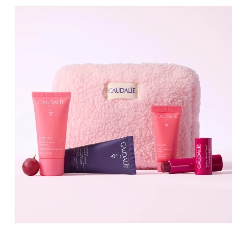 Caudalie PROMO Winter Pouch VinoHydra Moisturizing Cleansing Gel Καθαρισμός Προσώπου & Ντεμακιγιάζ 30ml & Deep Hydration Moisturizer Ενυδατική Προσώπου 15ml & Tinted Lip Balm Επανόρθωση Χειλιών 4,5gr & Density & Volume Shampoo για Όγκο Μαλλιών 30ml