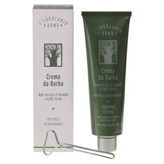 L'Erbolario Uomo Crema da Barba - Κρέμα Ξυρίσματος - 150ml με Αρωματικές Νότες από: Baobab, Κέδρος, Πράσινος καφές