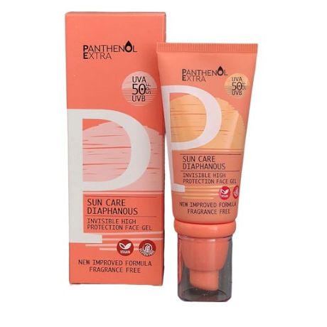 Panthenol Extra Sun Care Diaphanous Αντηλιακό Gel Προσώπου SPF 50, 50ml