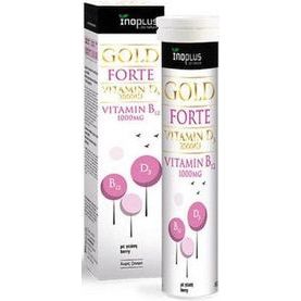 Ino Plus Gold Forte Vit D3 2000iu Berry 1000mg 20 αναβράζοντα δισκία