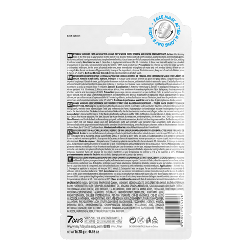 7DAYS Dynamic Monday Sheet Mask 28g