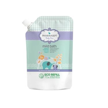 Pharmasept Baby Care Mild Bath Refill Ανταλλακτικό Απαλό Βρεφικό Αφρόλουτρο για Σώµα & Μαλλιά, 900ml