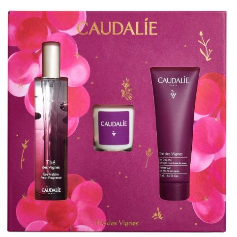 Caudalie Promo The Des Vignes Fresh Fragrance - Σετ Γυναικείου Αρώματος Και Αφρόλουτρου Με Κερί, 50ml + 35g + 50ml