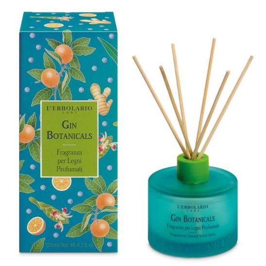 L'Erbolario Gin Botanicals Wood Sticks-Home Fragrance