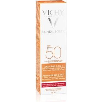 Vichy Capital Soleil Anti-Age 3 in 1 Αδιάβροχη Αντηλιακή Κρέμα Προσώπου SPF50 50ml