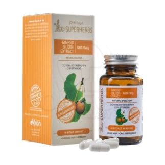 JOHN NOA Συμπλήρωμα Διατροφής Superherbs Ginkgo Biloba 6000 30caps