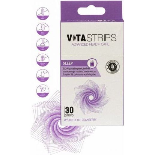 Vitastrips Sleep Συμπλήρωμα Διατροφής για την Καταπολέμηση της Αυπνίας, 30τμχ