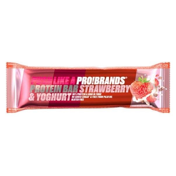 Pro! Brands Protein Bar Strawberry & Yoghurt Μπάρα Πρωτεΐνης με Φράουλα & Γιαούρτι, 45gr