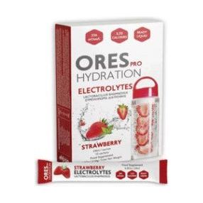 EIFRON ORES PRO Hydration Electrolytes Strawberry Ηλεκτρολύτες με Γεύση Φράουλα 10 Φακελίσκοι