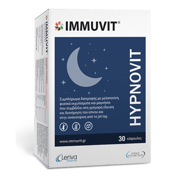 Leriva Pharma Immuvit Hypnovit Συμπλήρωμα για τον Ύπνο 30 κάψουλες