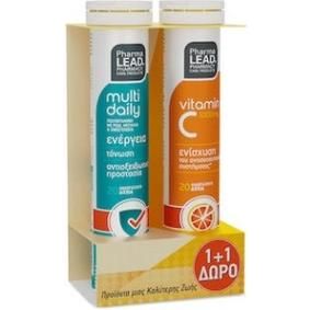 Pharmalead Multi Daily 20 αναβράζοντα δισκία & Vitamin C 1000mg Πορτοκάλι 20 αναβράζοντα δισκία
