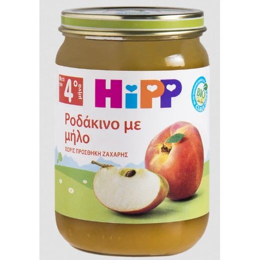HIPP Βρεφική Φρουτόκρέμα με Ροδάκινο και Μήλο 190g