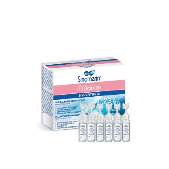 Sinomarin Babies Hypertonic Ρινικό Αποσυμφορητικό για Βρέφη 0+m 18 Αμπούλες x 5ml
