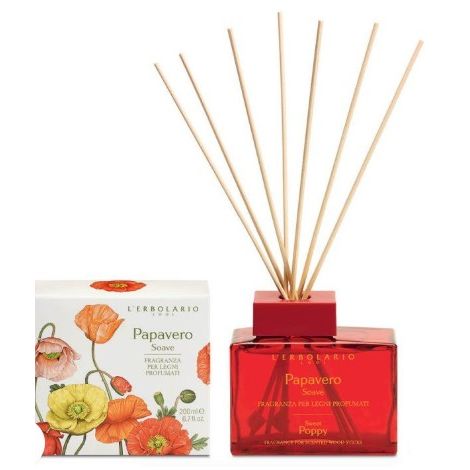 L’erbolario Papavero Fragranza Per Legni Profumati Αρωματικό Χώρου 200ml