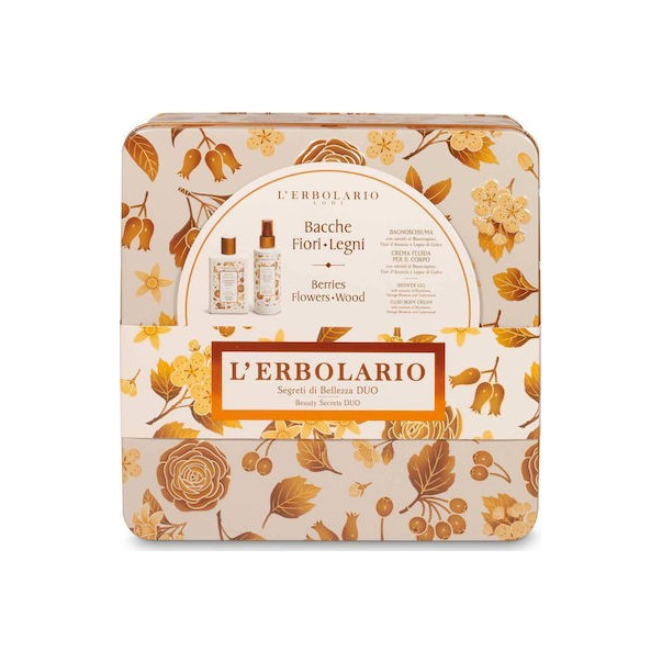 L' Erbolario Berries Flowers Wood Limited Edition Σετ Καθαρισμού με Αφρόλουτρο και Κρέμα Σώματος