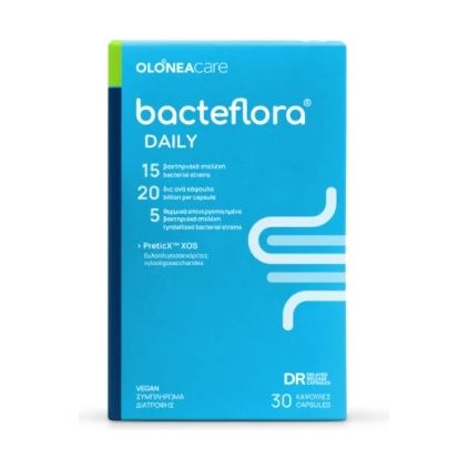 Olonea Bacteflora Daily, Προβιοτικά-Πρεβιοτικά για το Εντερικό Μικοροβίωμα, 30caps