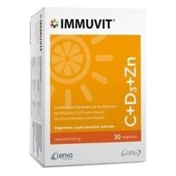 Leriva Immuvit C+D3+Zn 30 κάψουλες
