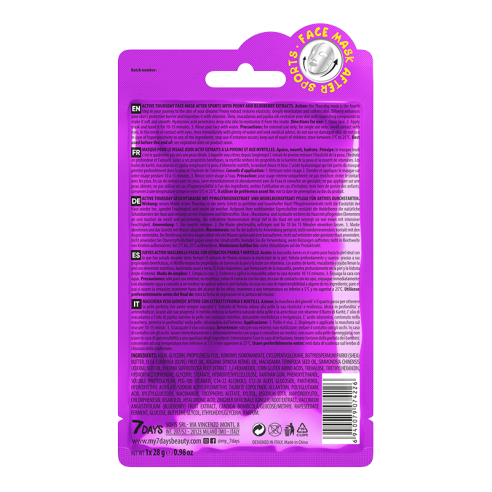 7DAYS Active Thursday Sheet Mask 28g