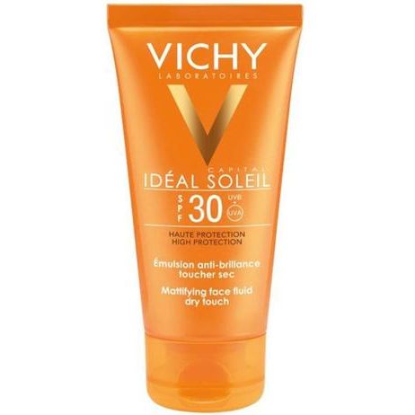 Vichy Ideal Soleil Mattifying Fluid Dry Touch Αδιάβροχη Αντηλιακή Κρέμα Προσώπου SPF30 50ml