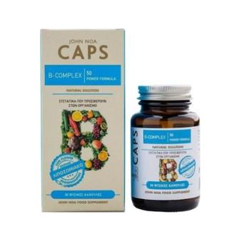 John Noa Caps B-Complex Powder Formula Βιταμίνη για Ενέργεια, τα Μαλλιά & τo Δέρμα 30 κάψουλες