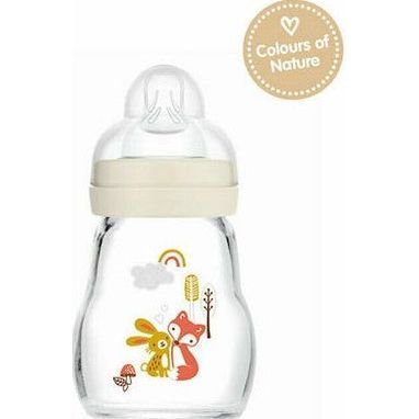 Mam Γυάλινο Μπιμπερό Feel Good Forest με Θηλή Σιλικόνης 170ml για 0+ μηνών
