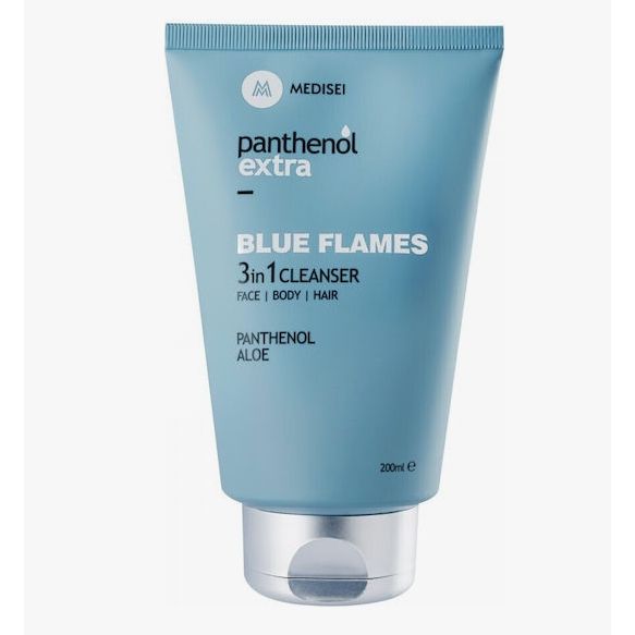 Panthenol Extra Men Promo Path of Fire με Men Blue Flames 3in1 Cleanser Ανδρικό Σαμπουάν - Αφρόλουτρο, 200ml & Blue Flames Eau De Toilette Ανδρικό Άρωμα, 50ml, 1σετ