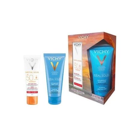 Vichy Vichy Anti Age Summer Box Capital Soleil Anti-ageing Spf50+ Αντηλιακή Κρέμα 3 Σε 1 Κατά Των Ρυτίδων Spf50, 50ml & Δωρο Soothing After Sun-γαλάκτωμα Για Μετά Τον Ήλιο, 100ml