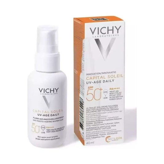 Vichy Capital Soleil UV-Age Daily Αδιάβροχη Αντηλιακή Κρέμα Προσώπου SPF50 40ml