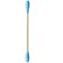 The Humble Co. Natural Cotton Swabs Blue Μπατονέτες από Μπαμπού & Βαμβάκι Μπλε Χρώμα, 100 τεμάχια