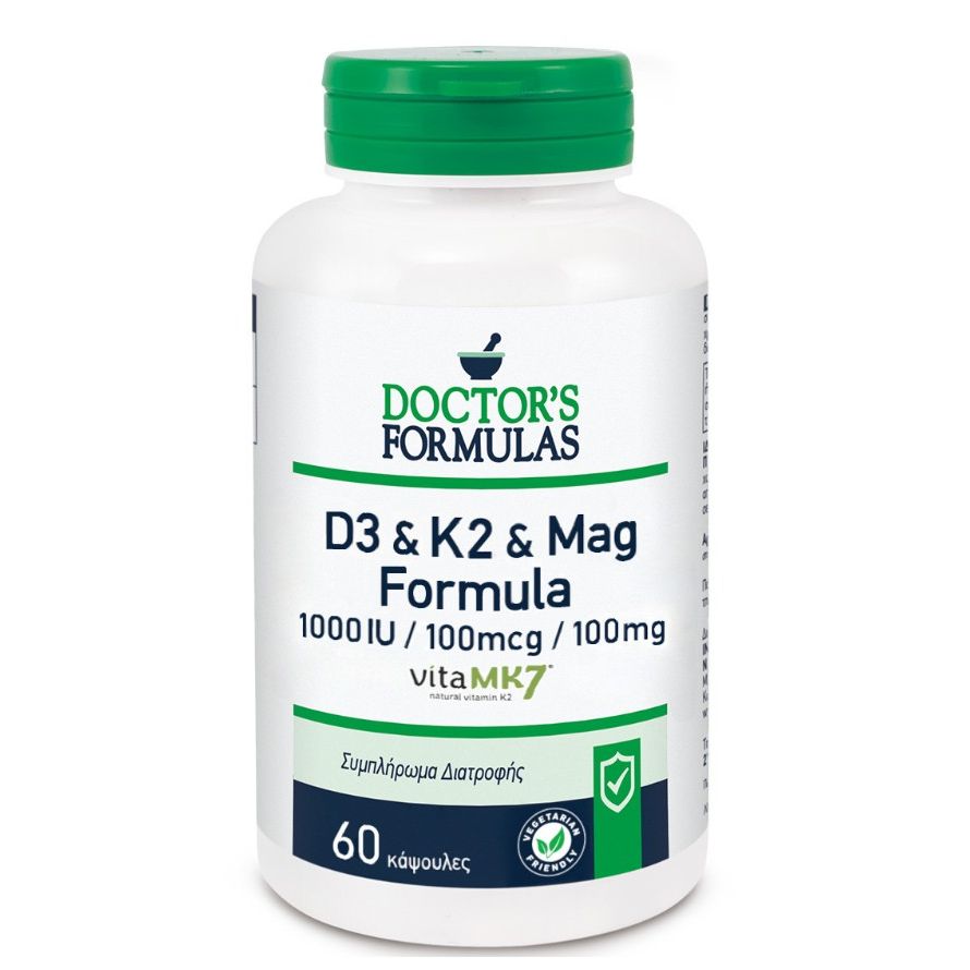 Doctor's Formulas D3 & K2 & Mag Formula Βιταμίνη για Ενίσχυση του Ανοσοποιητικού & την Υγεία των Οστών 60 κάψουλες