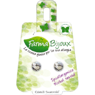 FARMA BIJOUX Σκουλαρίκια Υποαλλεργικά με κρύσταλλο Swarovski® , χρώμα Crystal