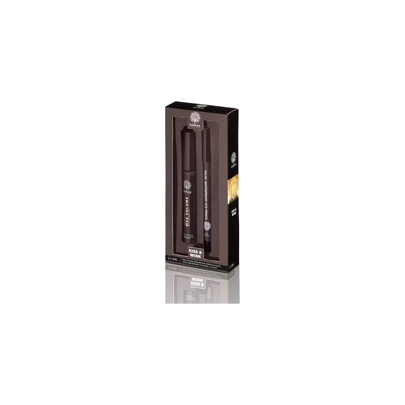Garden of Panthenols Kiss & Wink Set Volume Mascara & Kajal Waterproof Eye Pencil 11 Vol 2τμχ