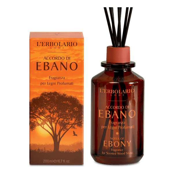 L'Erbolario Accordo Di Ebano Fragranza Per Legni Perfumati Room Fragrance with Sticks 200ml