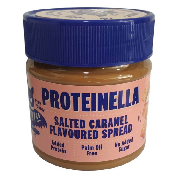 HealthyCo Proteinella Salted Caramel Άλειμμα Αλατισμένης Καραμέλας με Έξτρα Πρωτεΐνη Χωρίς Προσθήκη Ζάχαρης, 200g