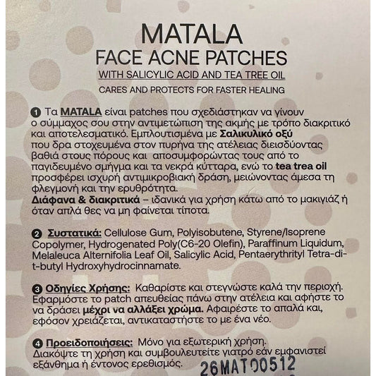 Etheleo MATALA FACE ACNE PATCHES 36 circle shaped pieces
